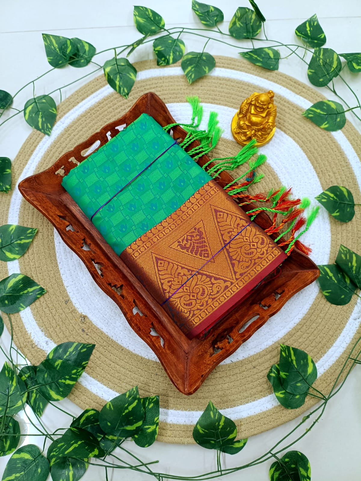 Kanjivaram Embossed Soft Silk Saree