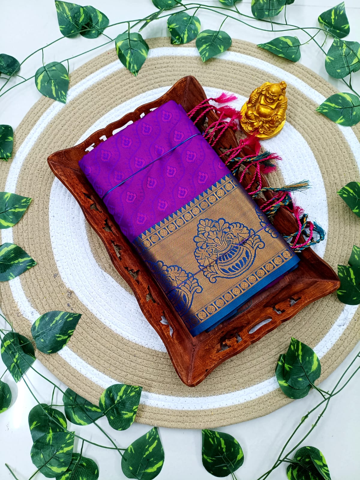 Kanjivaram Embossed Soft Silk Saree