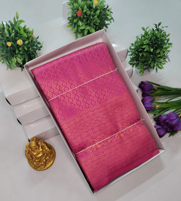 Copper Bridal Embossed Soft Silk Saree