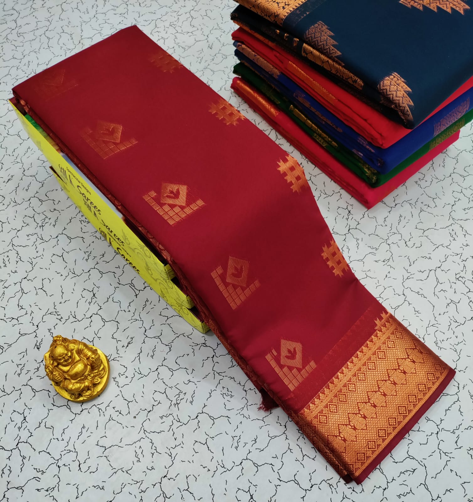 Red Silk Cotton Saree