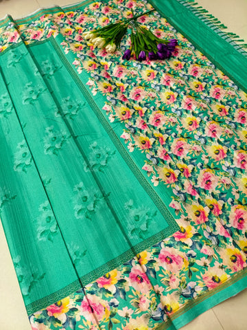 Rexona Green Tussar Silk Saree