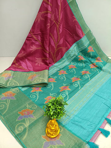 Lilly Crushed Silk Saree