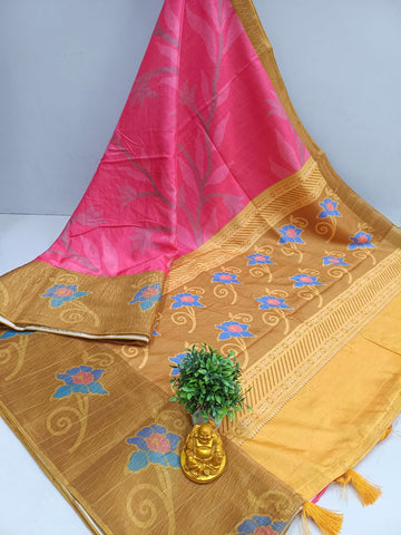 Lilly Crushed Silk Saree
