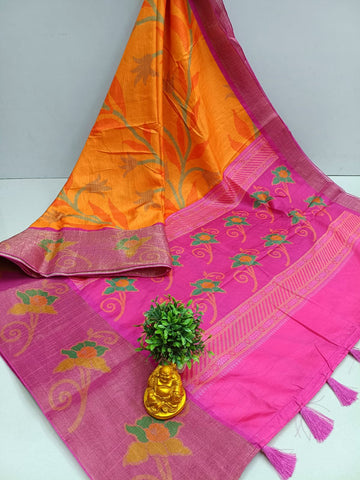 Lilly Crushed Silk Saree