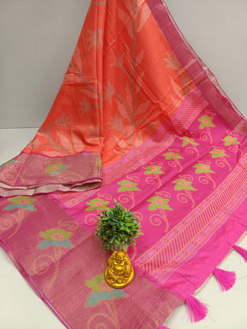 Lilly Crushed Silk Saree