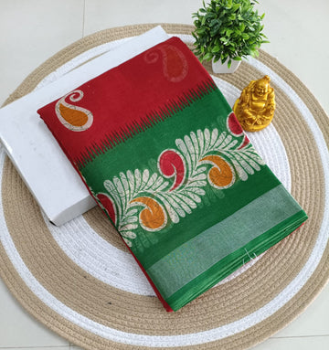 Premium Linen Cotton Saree