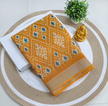 Premium Linen Cotton Saree
