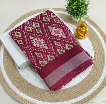 Premium Linen Cotton Saree