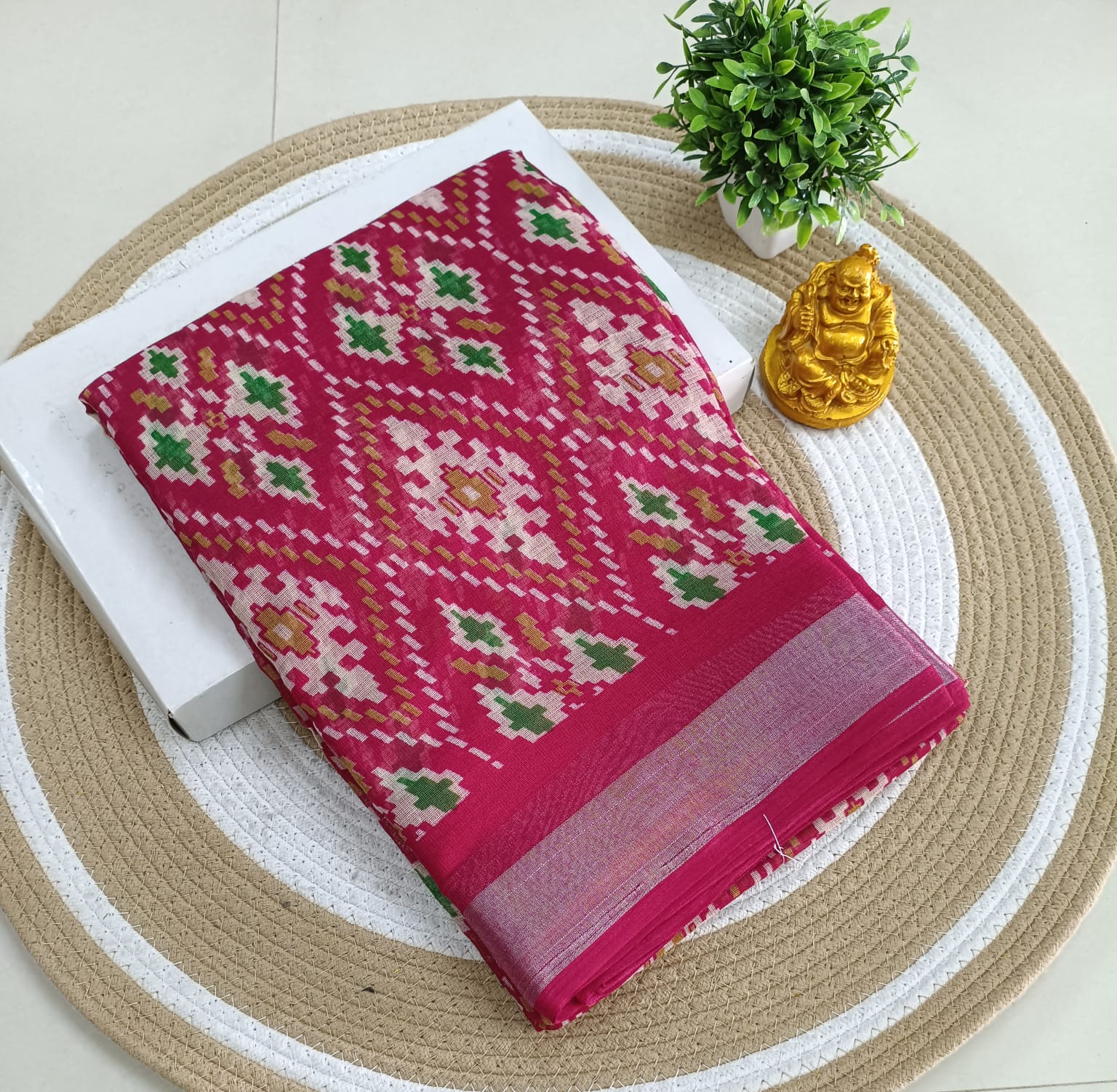 Premium Linen Cotton Saree