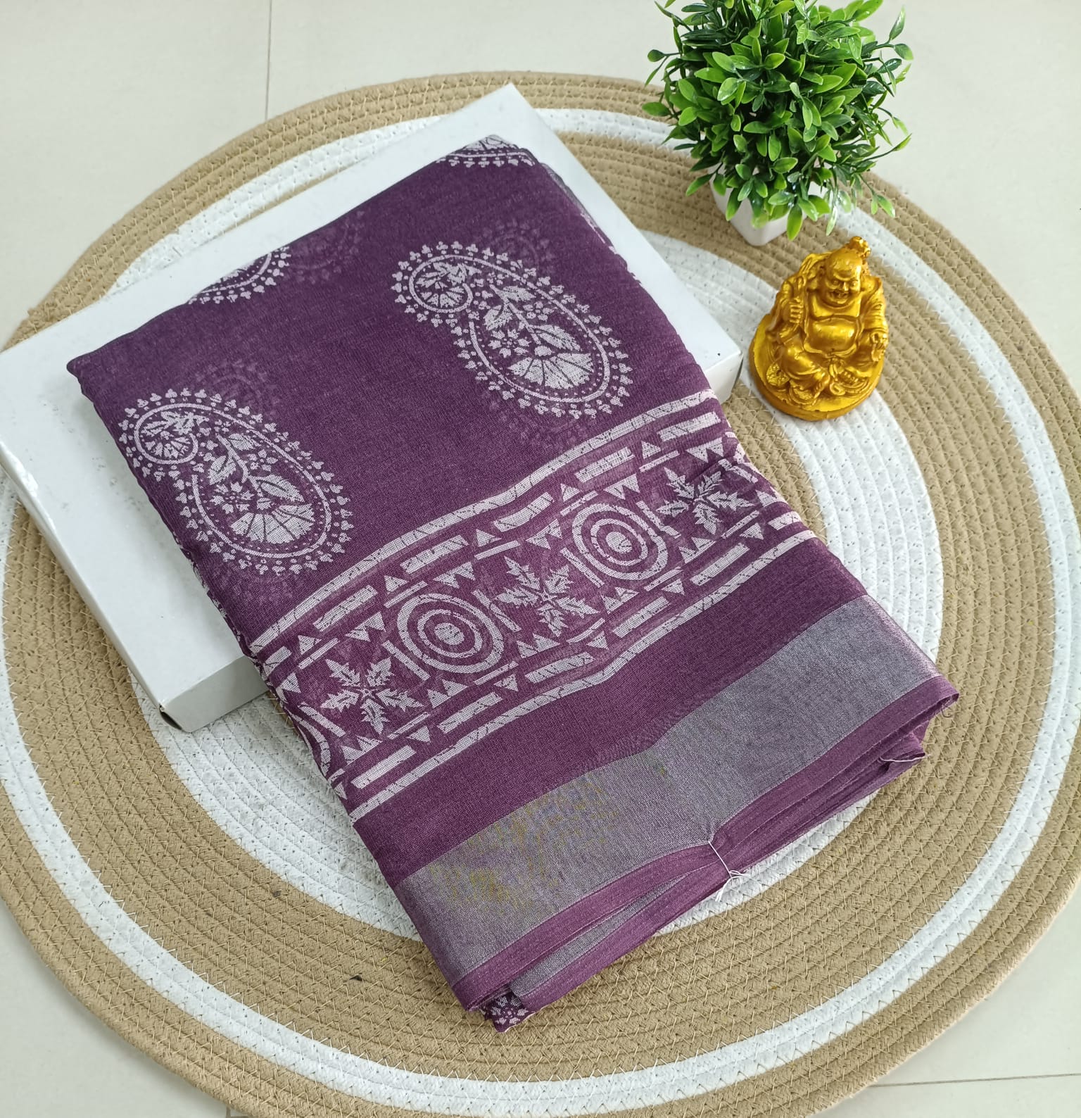Premium Linen Cotton Saree