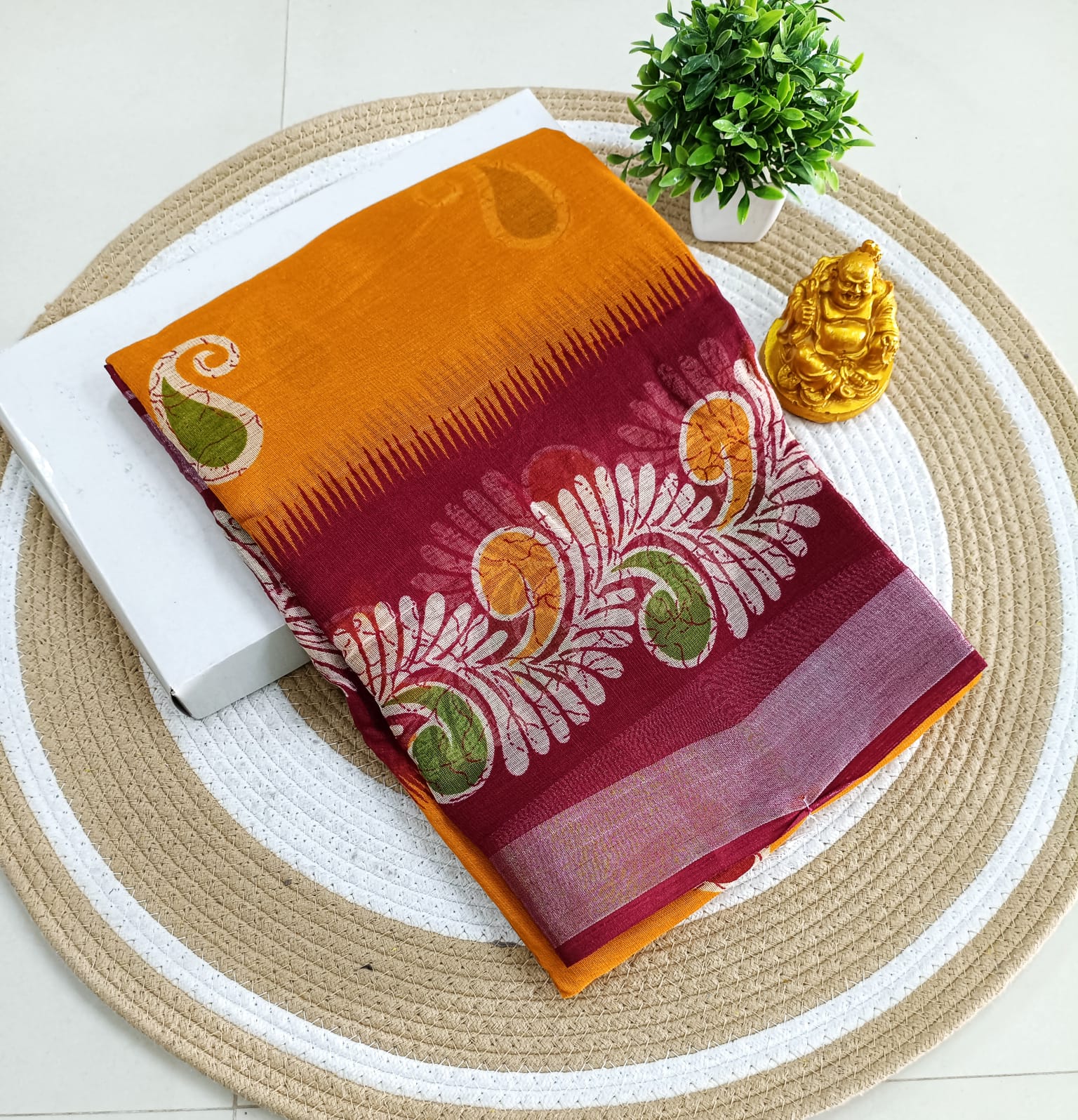 Premium Linen Cotton Saree