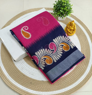 Premium Linen Cotton Saree