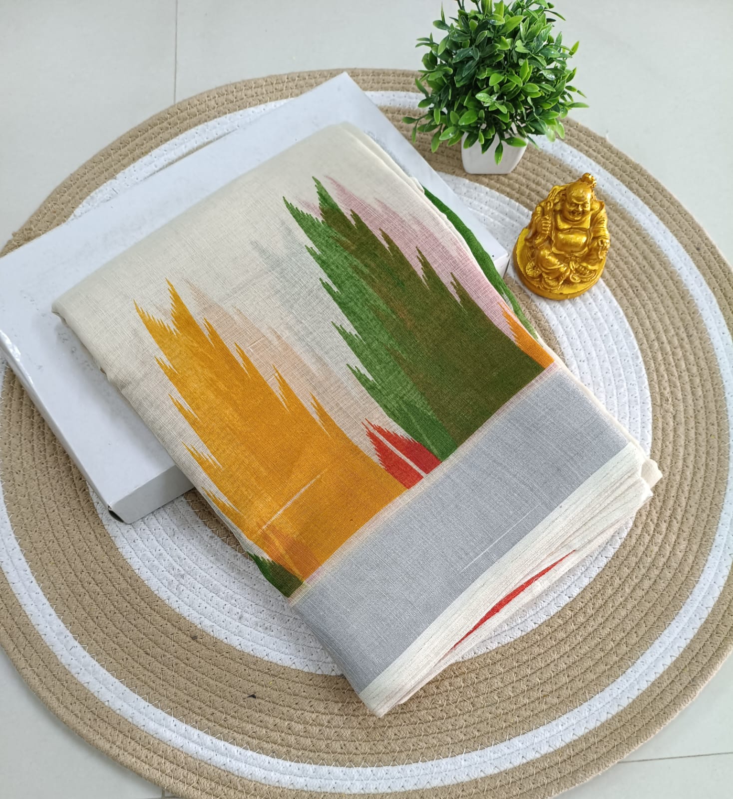 Premium Linen Cotton Saree