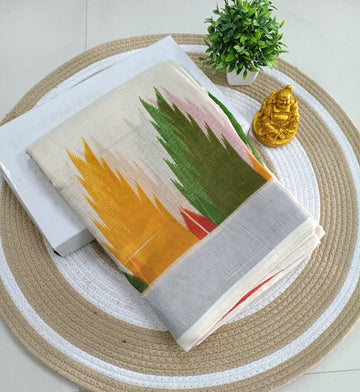 Premium Linen Cotton Saree