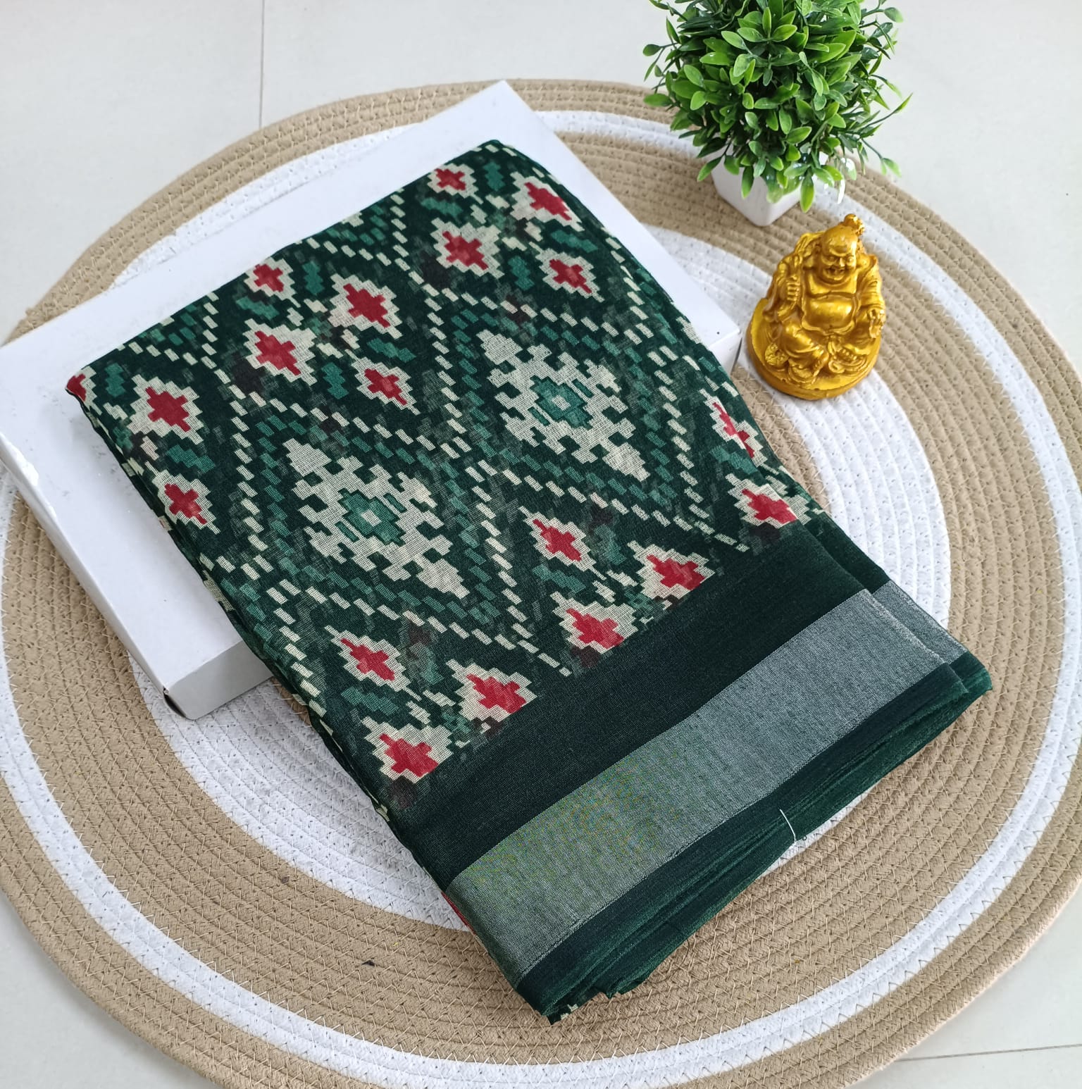 Premium Linen Cotton Saree