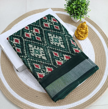 Premium Linen Cotton Saree