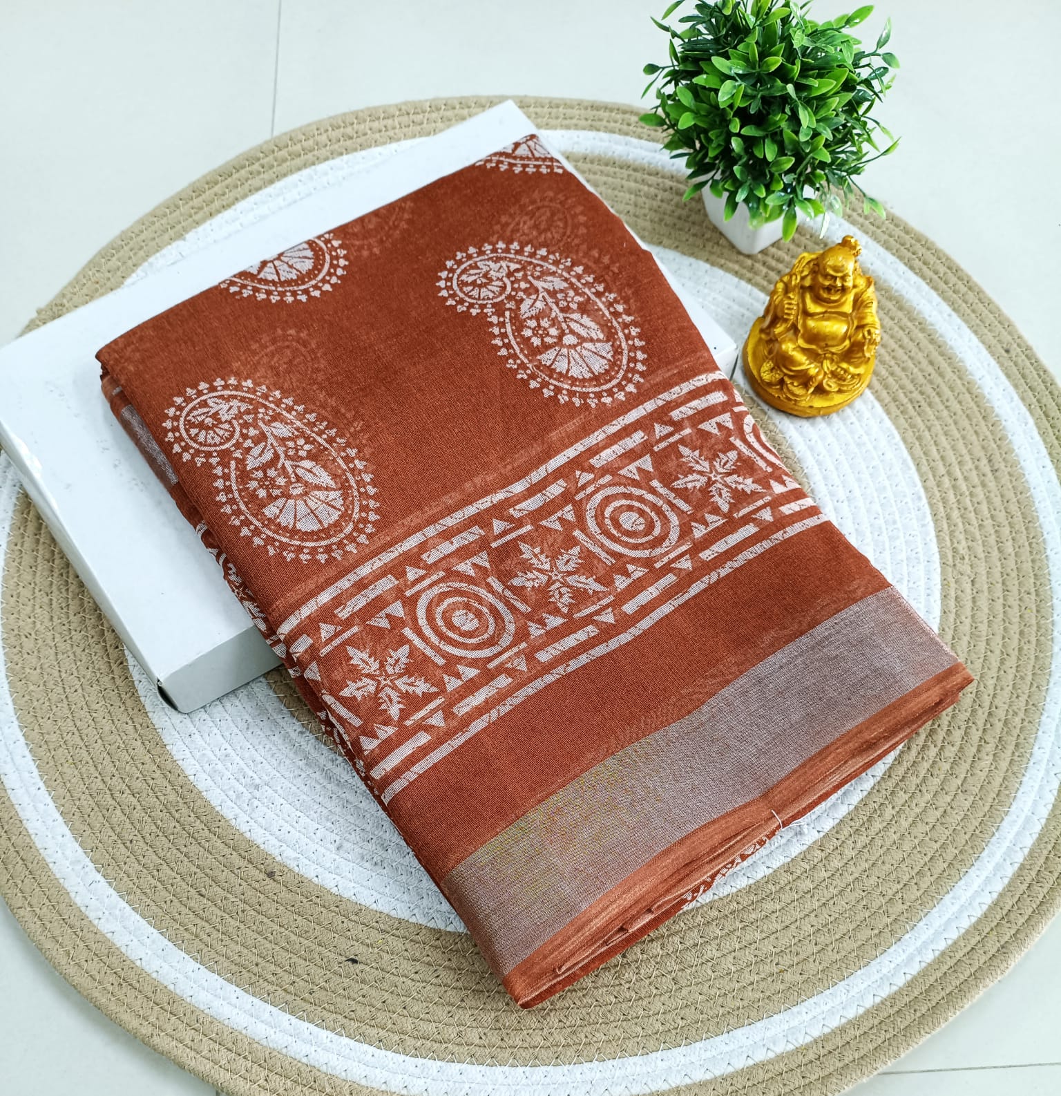 Premium Linen Cotton Saree
