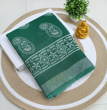 Premium Linen Cotton Saree