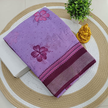 Premium Linen Cotton Saree