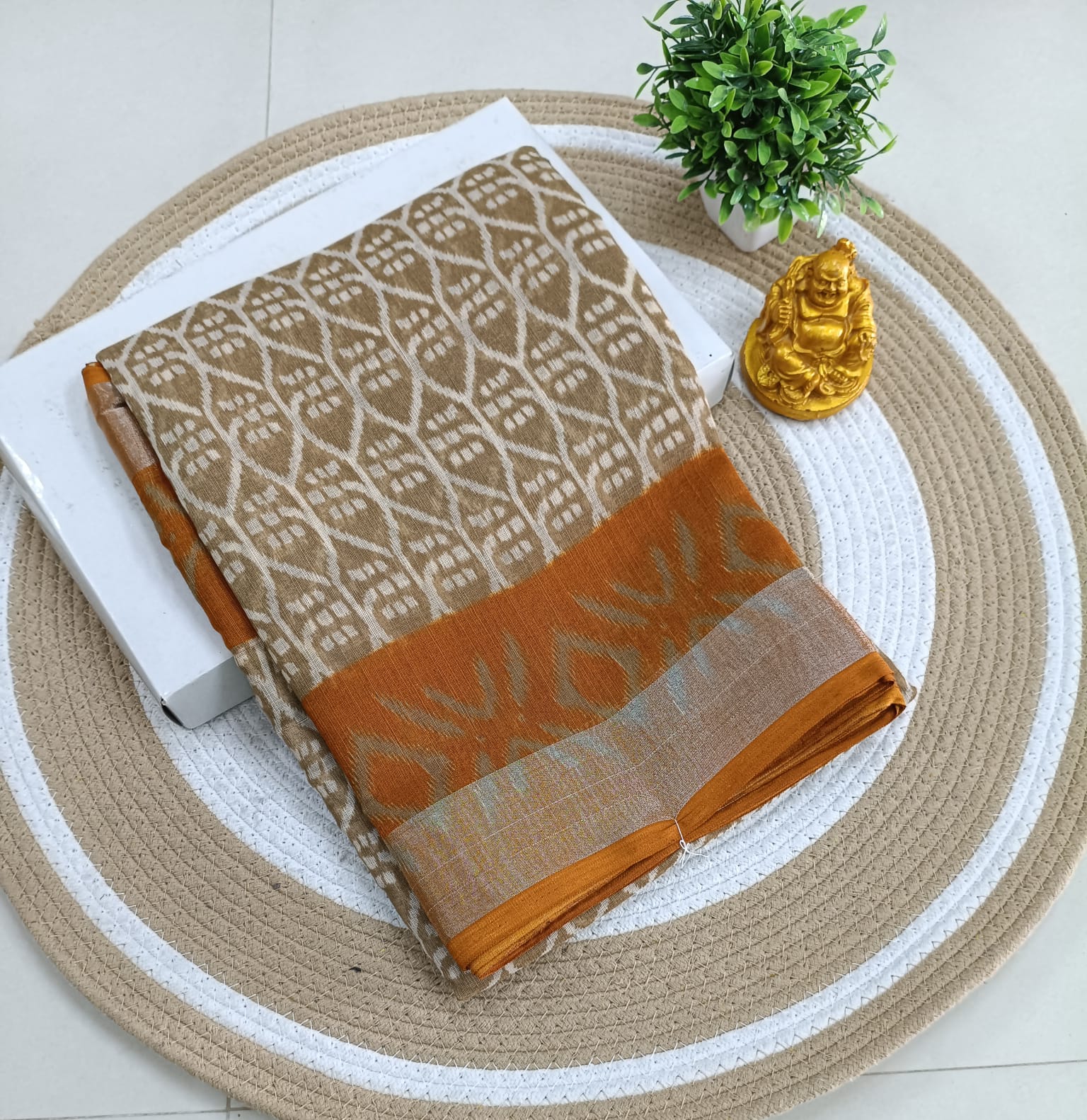 Premium Linen Cotton Saree