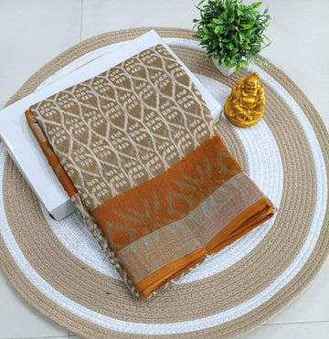 Premium Linen Cotton Saree