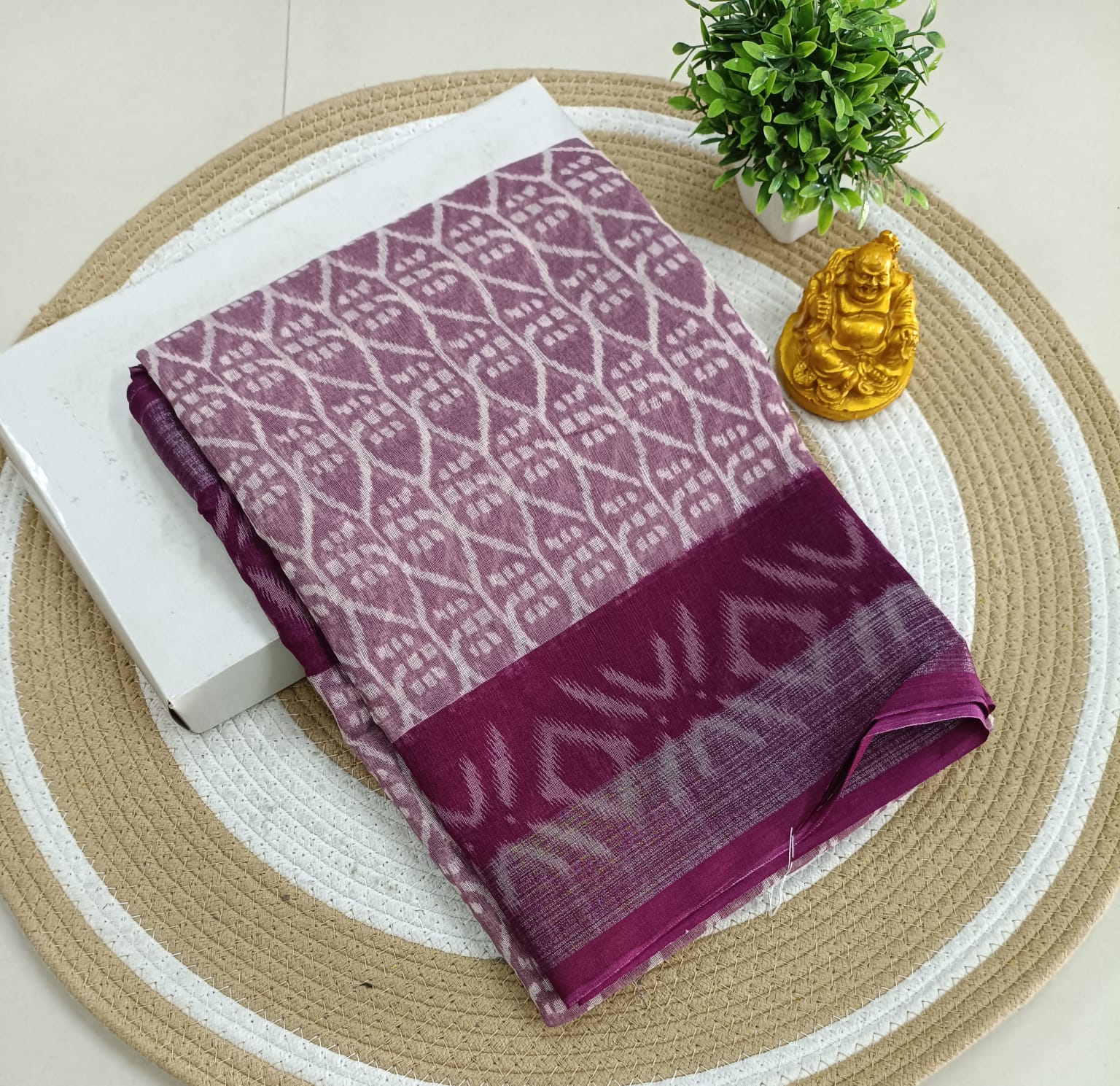 Premium Linen Cotton Saree