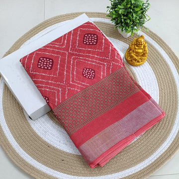Premium Linen Cotton Saree