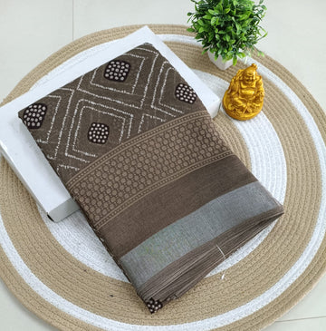 Premium Linen Cotton Saree