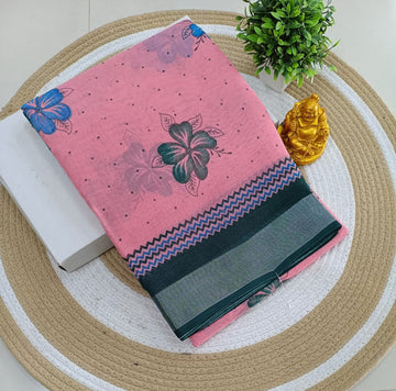 Premium Linen Cotton Saree