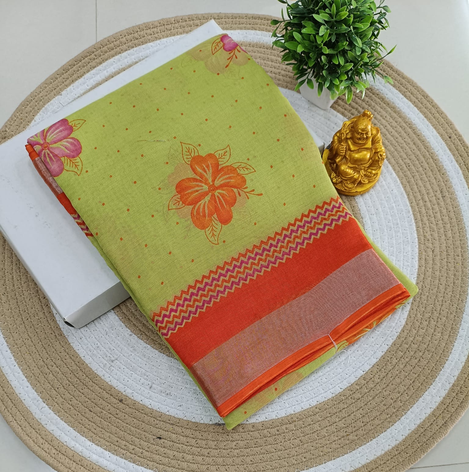 Premium Linen Cotton Saree