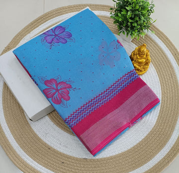 Premium Linen Cotton Saree