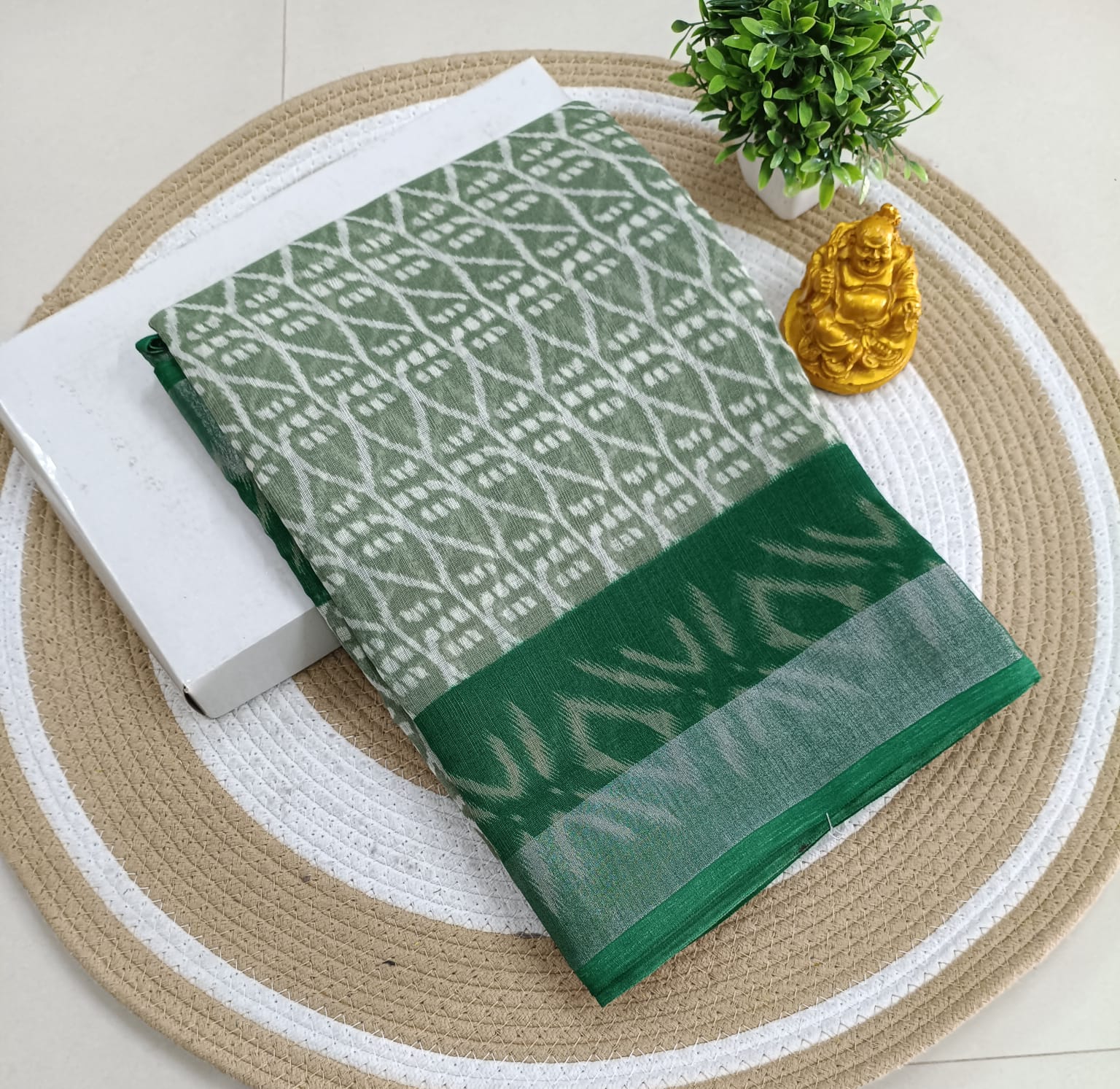 Premium Linen Cotton Saree