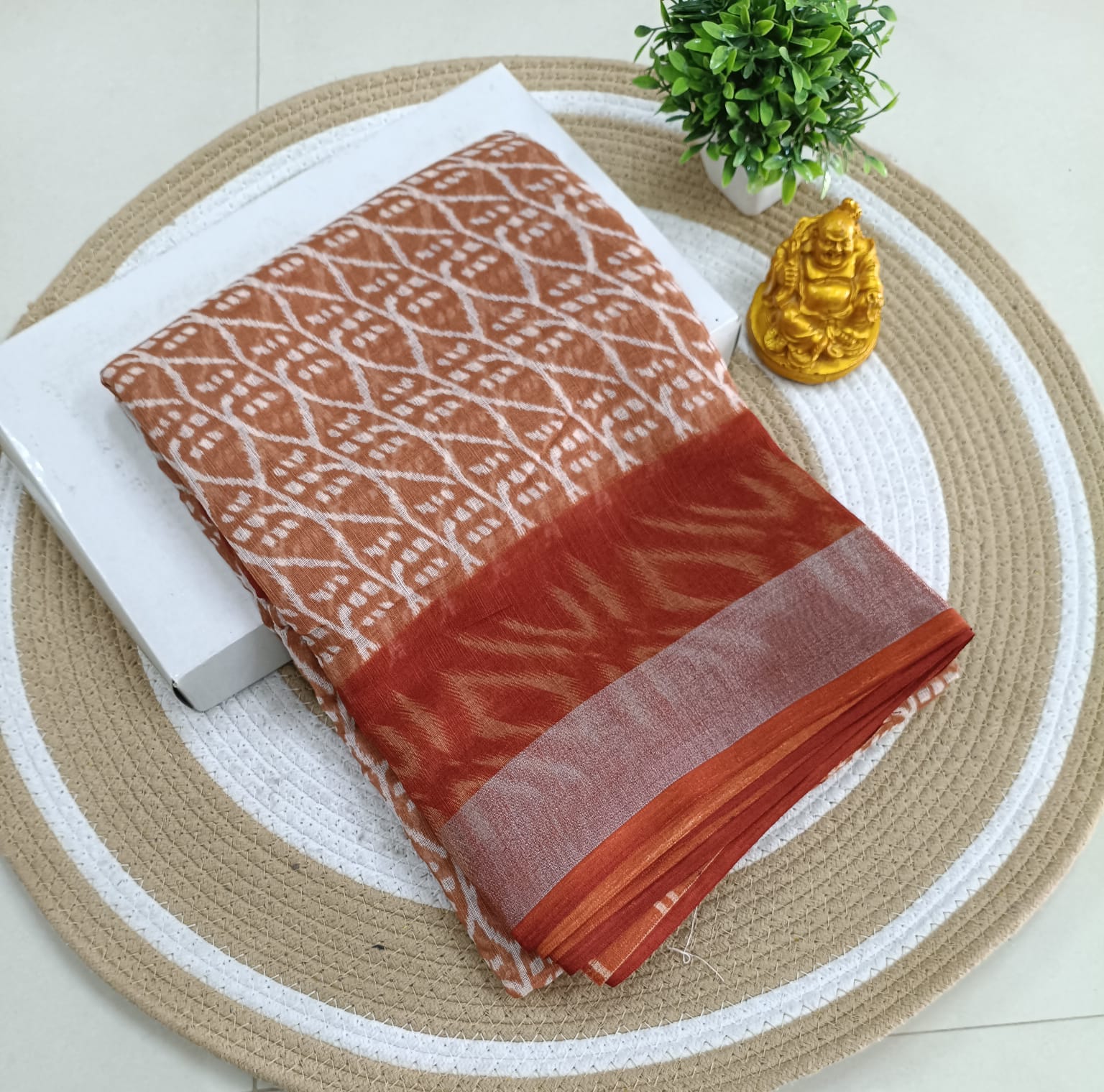 Premium Linen Cotton Saree