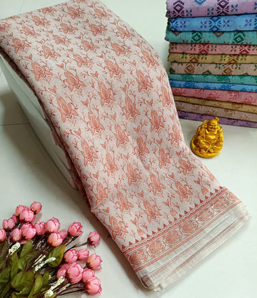 FANCY FLORAL MIXED COTTON SAREE