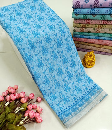 FANCY FLORAL MIXED COTTON SAREE