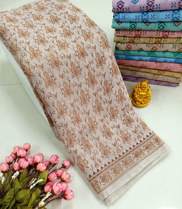 FANCY FLORAL MIXED COTTON SAREE