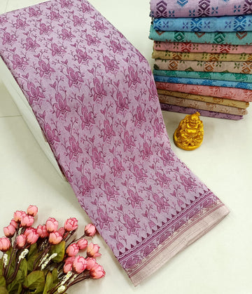 FANCY FLORAL MIXED COTTON SAREE