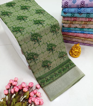 FANCY FLORAL MIXED COTTON SAREE