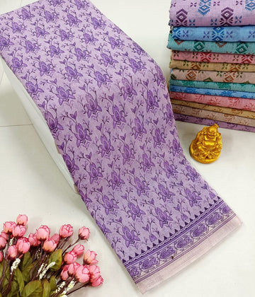 FANCY FLORAL MIXED COTTON SAREE