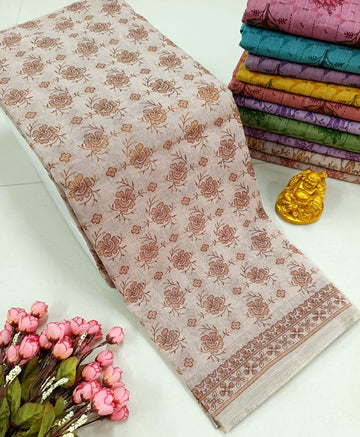 FANCY FLORAL MIXED COTTON SAREE