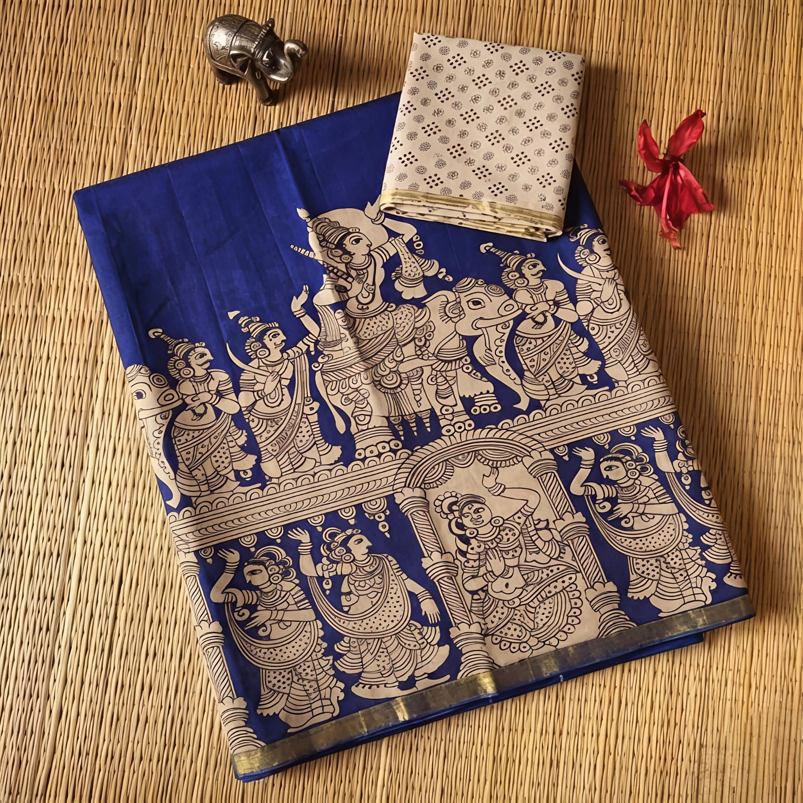 Linen Cotton Kalamkari Saree