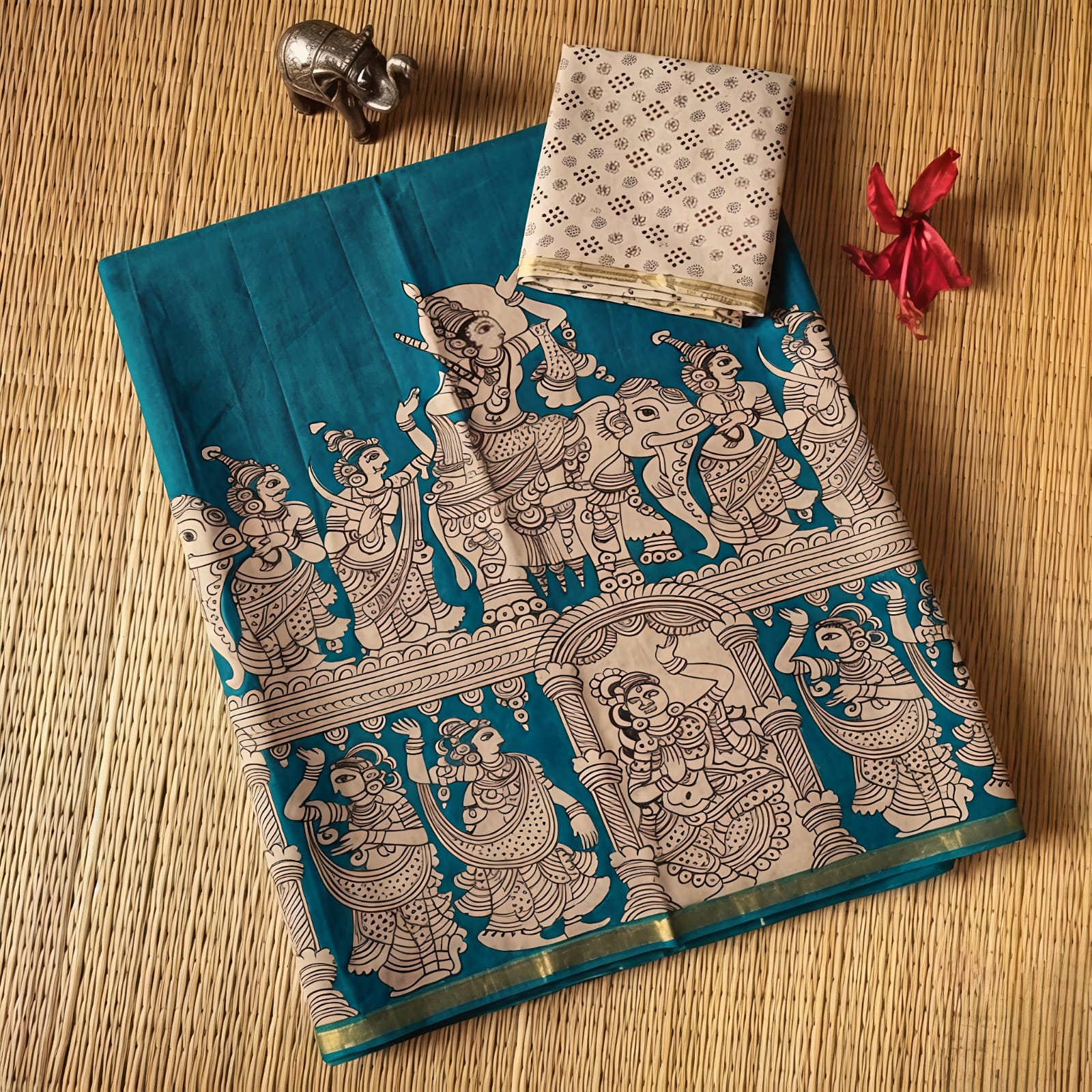 Linen Cotton Kalamkari Saree