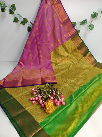 Emerald Grace Kanjivaram Soft Silk Saree