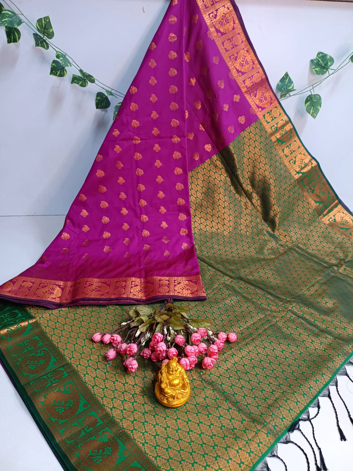 Emerald Grace Kanjivaram Soft Silk Saree