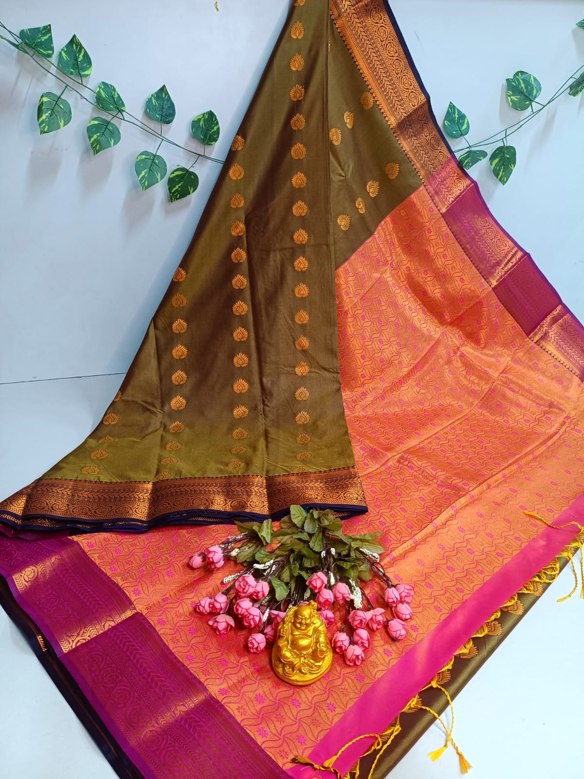 Emerald Grace Kanjivaram Soft Silk Saree