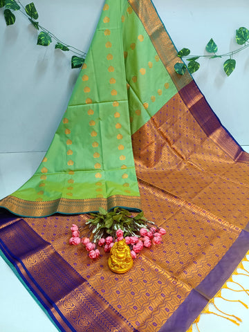 Emerald Grace Kanjivaram Soft Silk Saree