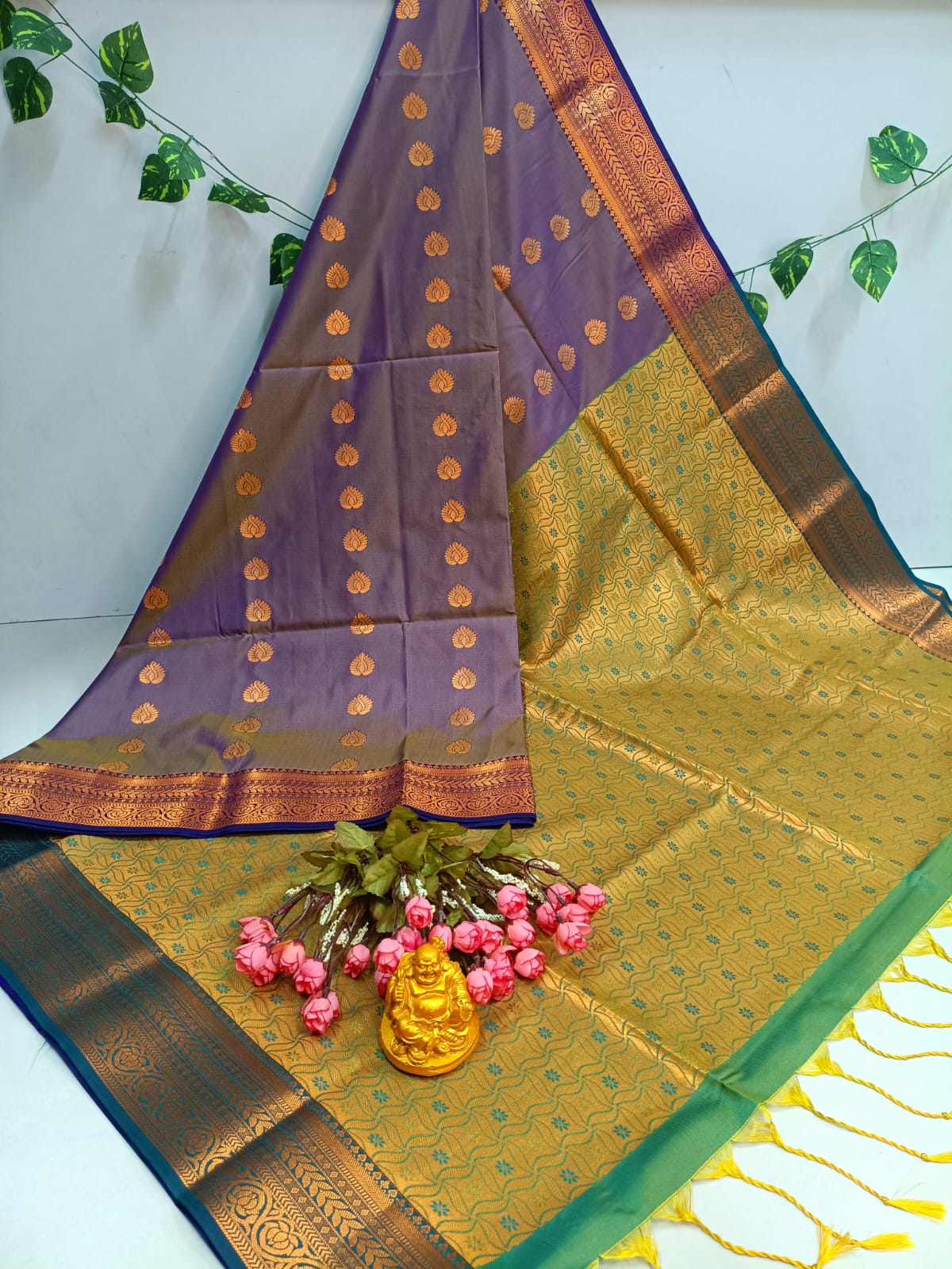 Emerald Grace Kanjivaram Soft Silk Saree