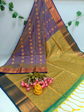 Emerald Grace Kanjivaram Soft Silk Saree