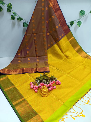 Emerald Grace Kanjivaram Soft Silk Saree