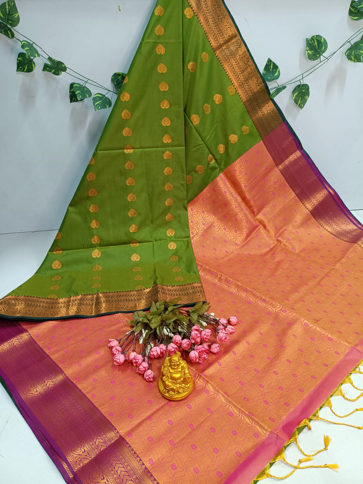 Emerald Grace Kanjivaram Soft Silk Saree